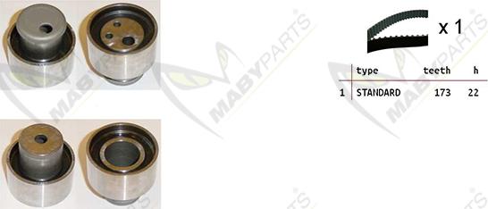 Mabyparts OBK010155 - Комплект ременя ГРМ autocars.com.ua