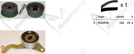 Mabyparts OBK010169 - Комплект ременя ГРМ autocars.com.ua