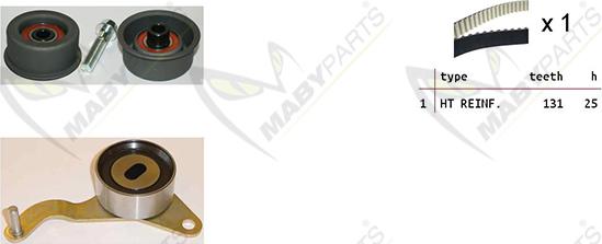 Mabyparts OBK010178 - Комплект ременя ГРМ autocars.com.ua