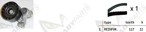 Mabyparts OBK010185 - Комплект ременя ГРМ autocars.com.ua