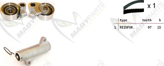 Mabyparts OBK010198 - Комплект ременя ГРМ autocars.com.ua