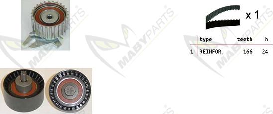 Mabyparts OBK010205 - Комплект ременя ГРМ autocars.com.ua