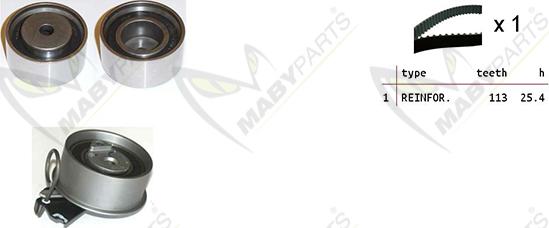 Mabyparts OBK010209 - Комплект ременя ГРМ autocars.com.ua