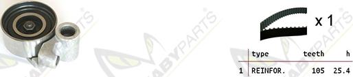 Mabyparts OBK010211 - Комплект ременя ГРМ autocars.com.ua