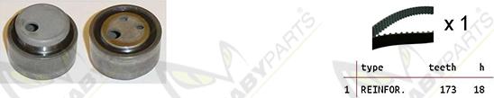 Mabyparts OBK010216 - Комплект ременя ГРМ autocars.com.ua