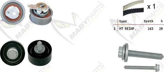 Mabyparts OBK010230 - Комплект ременя ГРМ autocars.com.ua