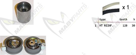 Mabyparts OBK010235 - Комплект ременя ГРМ autocars.com.ua