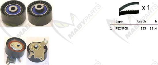 Mabyparts OBK010244 - Комплект ременя ГРМ autocars.com.ua
