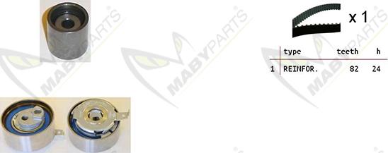 Mabyparts OBK010248 - Комплект ременя ГРМ autocars.com.ua