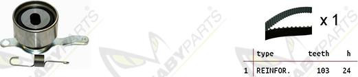 Mabyparts OBK010254 - Комплект ременя ГРМ autocars.com.ua