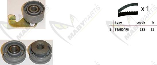 Mabyparts OBK010260 - Комплект ременя ГРМ autocars.com.ua