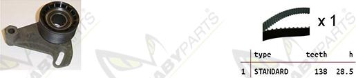 Mabyparts OBK010261 - Комплект ременя ГРМ autocars.com.ua