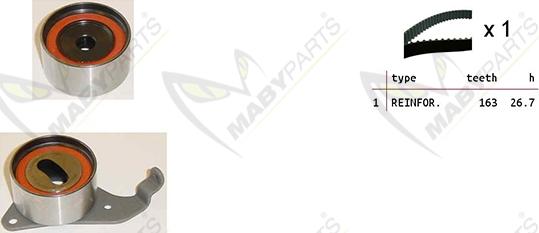 Mabyparts OBK010263 - Комплект ремня ГРМ autodnr.net