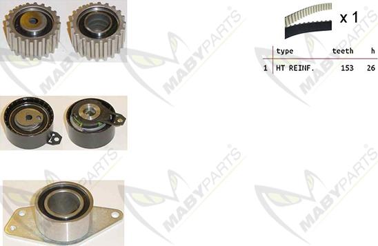 Mabyparts OBK010277 - Комплект ременя ГРМ autocars.com.ua