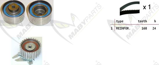 Mabyparts OBK010294 - Комплект ременя ГРМ autocars.com.ua