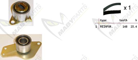 Mabyparts OBK010295 - Комплект ременя ГРМ autocars.com.ua