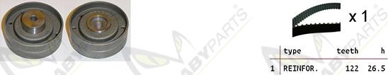 Mabyparts OBK010297 - Комплект ременя ГРМ autocars.com.ua