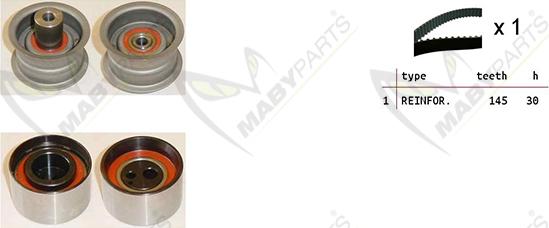 Mabyparts OBK010299 - Комплект ременя ГРМ autocars.com.ua