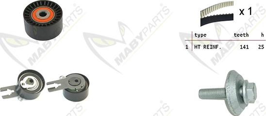 Mabyparts OBK010304 - Комплект ремня ГРМ autodnr.net