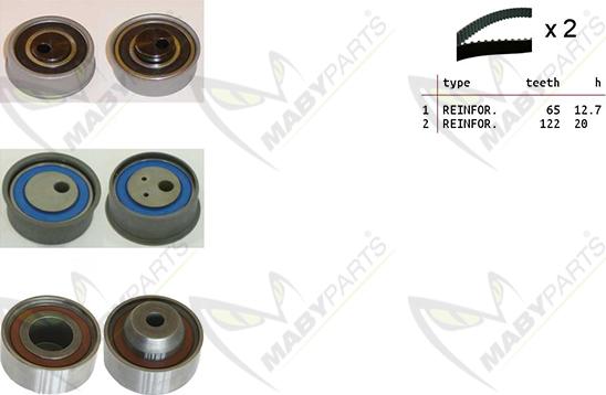 Mabyparts OBK010308 - Комплект ременя ГРМ autocars.com.ua