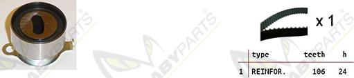 Mabyparts OBK010312 - Комплект ременя ГРМ autocars.com.ua