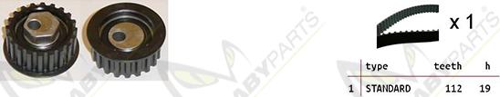 Mabyparts OBK010323 - Комплект ременя ГРМ autocars.com.ua