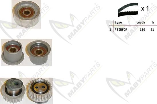 Mabyparts OBK010327 - Комплект ременя ГРМ autocars.com.ua