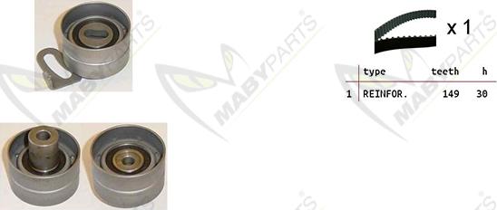 Mabyparts OBK010328 - Комплект ременя ГРМ autocars.com.ua