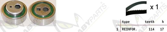 Mabyparts OBK010332 - Комплект ремня ГРМ autodnr.net