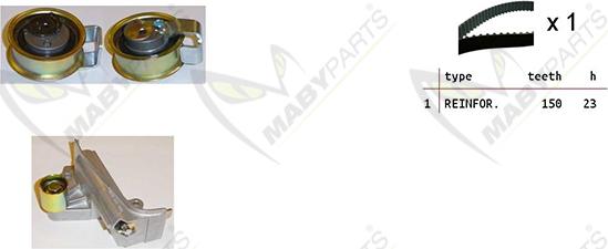 Mabyparts OBK010336 - Комплект ременя ГРМ autocars.com.ua