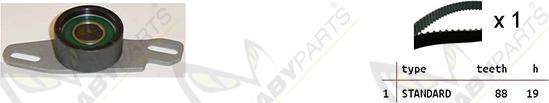 Mabyparts OBK010337 - Комплект ременя ГРМ autocars.com.ua
