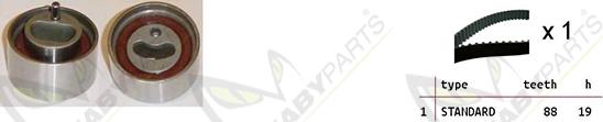 Mabyparts OBK010349 - Комплект ременя ГРМ autocars.com.ua