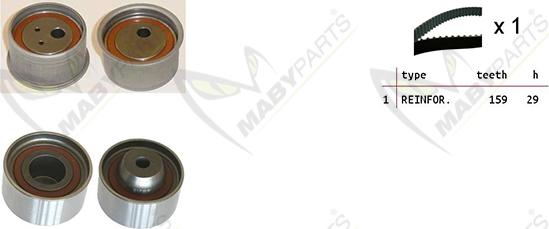 Mabyparts OBK010353 - Комплект ременя ГРМ autocars.com.ua