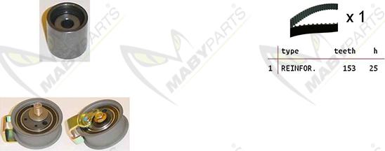 Mabyparts OBK010372 - Комплект ременя ГРМ autocars.com.ua