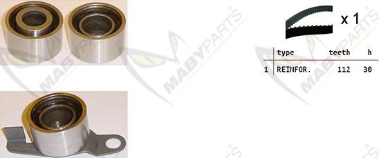 Mabyparts OBK010381 - Комплект ремня ГРМ autodnr.net