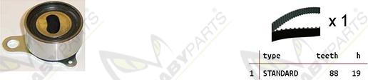 Mabyparts OBK010386 - Комплект ременя ГРМ autocars.com.ua