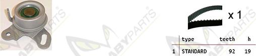 Mabyparts OBK010387 - Комплект ременя ГРМ autocars.com.ua