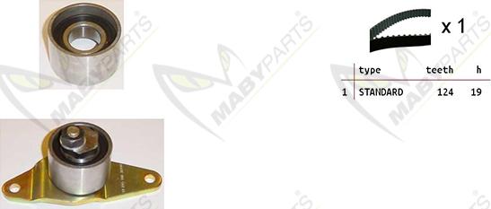 Mabyparts OBK010390 - Комплект ремня ГРМ autodnr.net