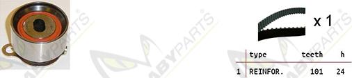 Mabyparts OBK010392 - Комплект ременя ГРМ autocars.com.ua