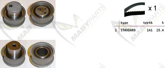 Mabyparts OBK010393 - Комплект ременя ГРМ autocars.com.ua