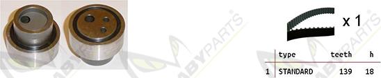 Mabyparts OBK010396 - Комплект ременя ГРМ autocars.com.ua