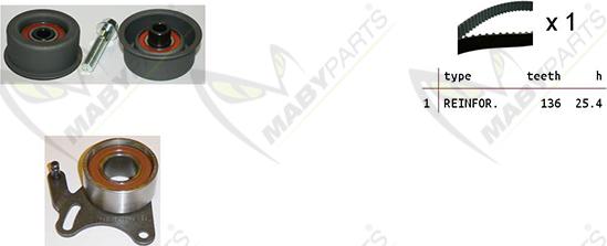 Mabyparts OBK010399 - Комплект ременя ГРМ autocars.com.ua