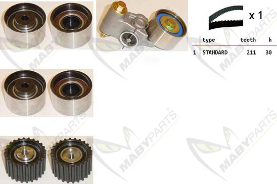 Mabyparts OBK010404 - Комплект ременя ГРМ autocars.com.ua