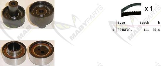 Mabyparts OBK010409 - Комплект ременя ГРМ autocars.com.ua