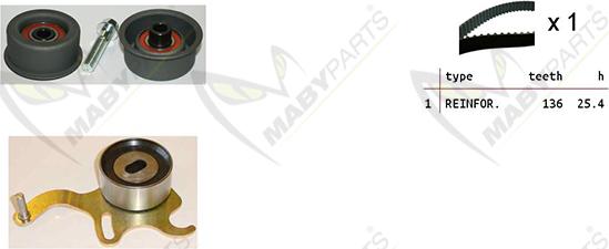 Mabyparts OBK010416 - Комплект ременя ГРМ autocars.com.ua