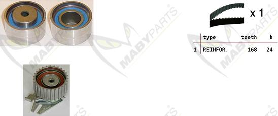 Mabyparts OBK010418 - Комплект ременя ГРМ autocars.com.ua