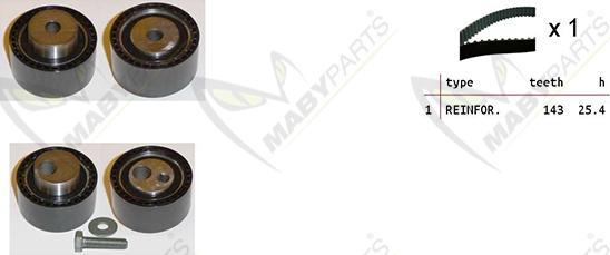 Mabyparts OBK010421 - Комплект ременя ГРМ autocars.com.ua