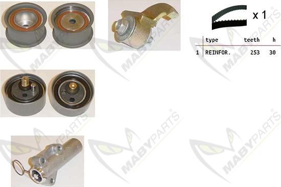 Mabyparts OBK010428 - Комплект ременя ГРМ autocars.com.ua