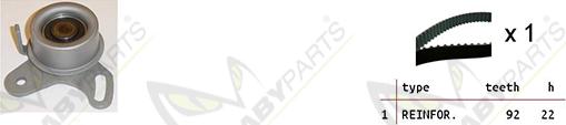Mabyparts OBK010440 - Комплект ременя ГРМ autocars.com.ua