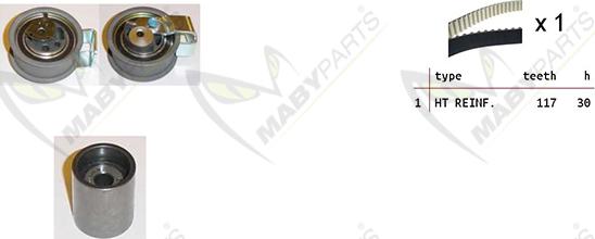 Mabyparts OBK010442 - Комплект ременя ГРМ autocars.com.ua